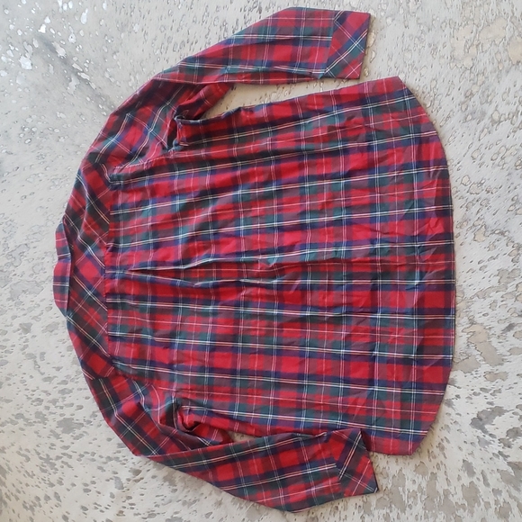 Vineyard Vines Merry Plaid Chillmark Relaxed Buttondown Shirt Sz18 - Picture 5 of 6